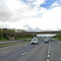 Police were called to the scene between junctions 23 and 24 of the M62 yesterday.