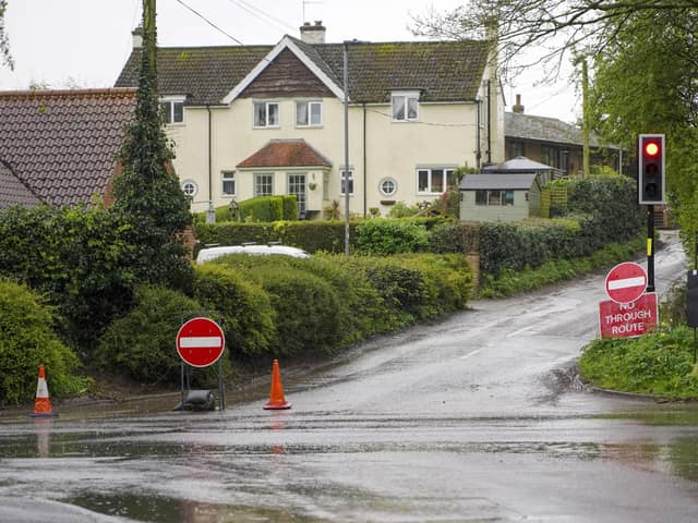 Westfield Lane in Darrington has been made one way creating a big diversion for local motorists. Picture Scott Merrylees