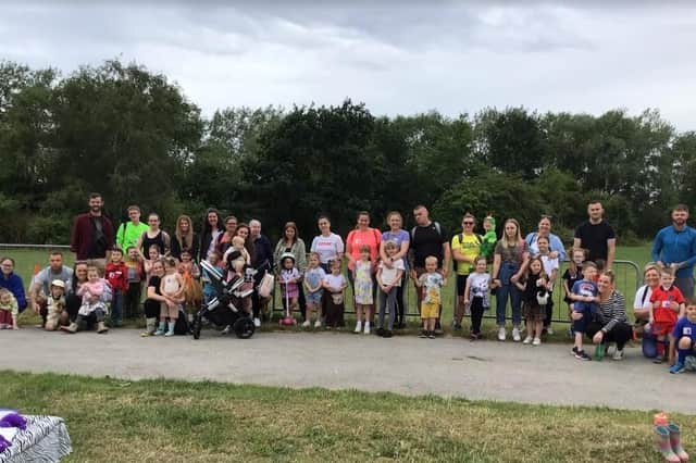 Around 30 children and their parents took part in the Big Toddle event at Pugneys.