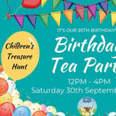 The tea party will take place at the branch on Saturday, September 30.