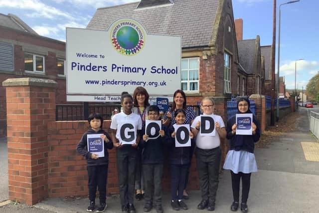 Pupils, staff and governors at Pinders Primary School are celebrating the outcome of their latest Ofsted inspection that has rated the school as good in all areas.