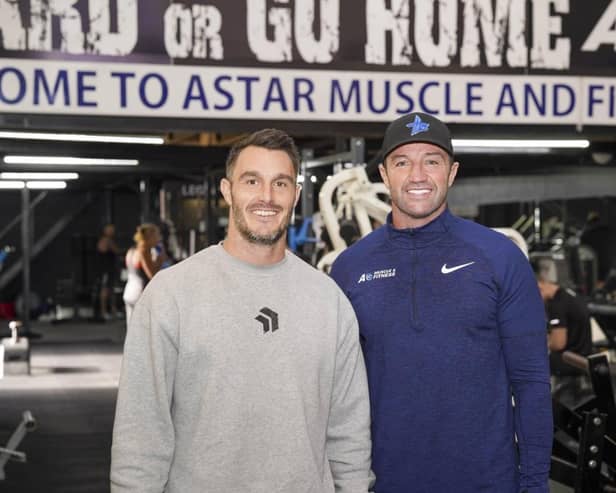 Gym owners Nick Doyle (Elevate) and Keith Brook (AStar Muscle and Fitness) are teaming up with other gyms for a Christmas charity drive. (Picture Scott Merrylees)