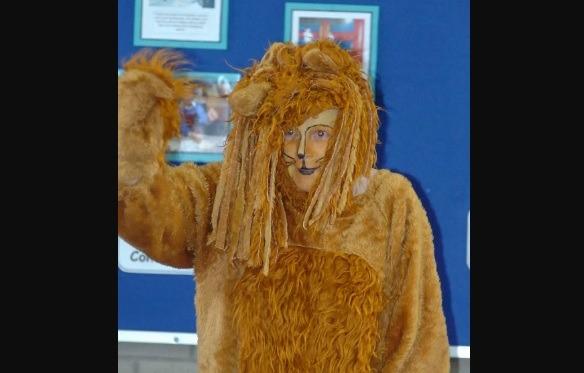 Jungle Day at Martin Frobisher Infant School Altofts. Headteacher Mrs Elaine Slowther in 2007.