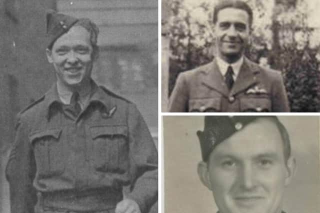 Operation Chastise airmen, Sergeant Wilfred Ibbotson, Flight Sergeant William Hatton and Pilot Officer Cyril Anderson.