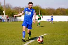 Two-goal Mikey Dunn starred in Pontefract Collieries' 3-1 win over Lincoln United. Picture: JLH Photography