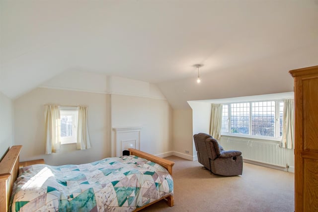 A spacious double bedroom within the house.