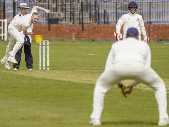 The scene at Savile Park in the early stages of the opening game of the new cricket season. Picture: Scott Merrylees