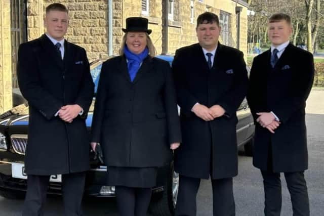 Gateway Funeral Services is a Yorkshire family business, left to right, Bailey, Emma, Richard and Charlie Arnold