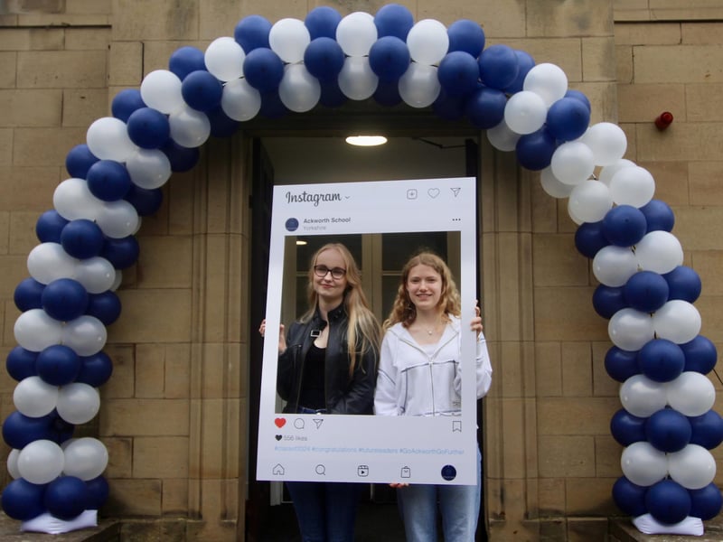 Students at Ackworth School celebrated receiving their A-level results today