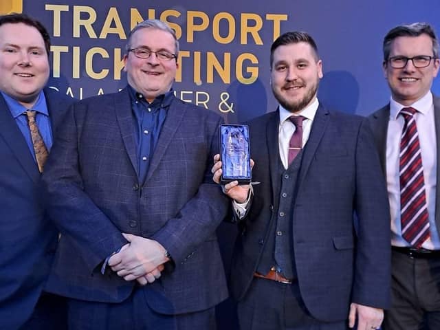Adrian Higgs, Ian Borthwick, Nick Laycock & Jason Wade representing Northern at the Transport Ticketing Awards.