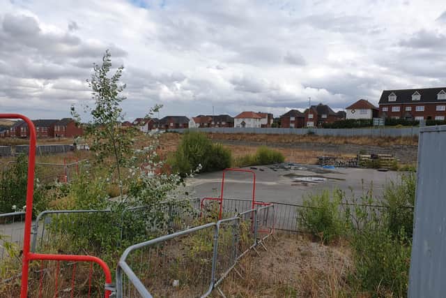 Stalled building work at the City Fields district centre site