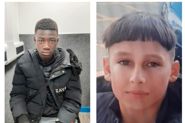 West Yorkshire Police are looking for Solomon Agyemang, aged 13 and Mohammed Ibrahim Hussain aged 12, who are believed to be in London.