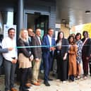 Chris Kamara MBE opening the refurbished Trinity Medical Centre.