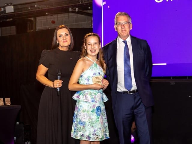 Young supporter Olivia Farraker picked up an award on the night.