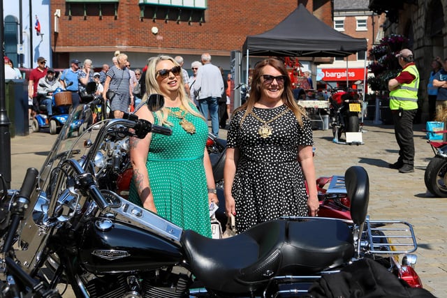 The Mayor of Wakefield, Councillor Josie Pritchard, with a bike at Wheelfest 2023.
