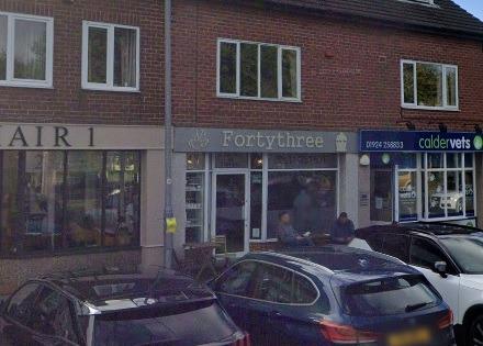 Fortythree Boutique Coffee shop on Standbridge Lane in Wakefield has an average of 4.7 stars out of 5. One reviewer said: "Consistently great food and service. Always willing to discuss options to suit dietary and medical requirements, and the staff talk enthusiastically about their food and recipes. Friendly atmosphere and really lovely cakes!"