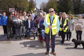 Campaigners in Ackworth are looking to have a puffin crossing installed at a dangerous junction to help blind man Douglas Lloyd and others. Picture Scott Merrylees