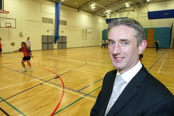 David Lewis, the 2006 head teacher at St Wilfreds school, In the sports hall.