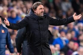 Daniel Farke shows his frustration at decisions in the game with Sunderland.