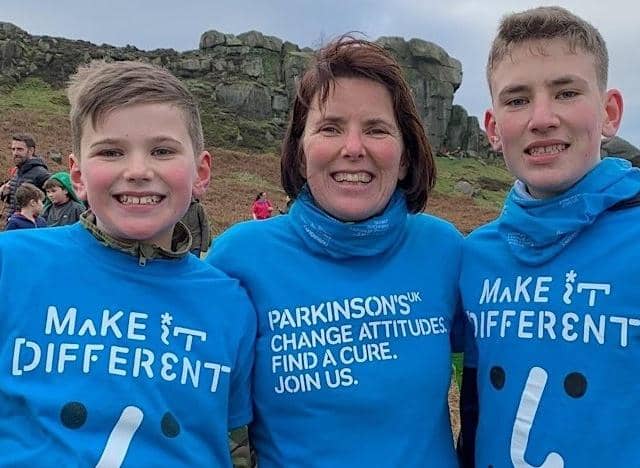 Emma Moscrop, Co-ordinator of the Parkinson's UK’s Yorkshire & Humber Younger Person's Support Group walking for Parkinson’s UK.