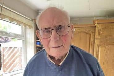 97-year-old Harry Birdsall from Wakefield received the new stairlift after approaching the charity.