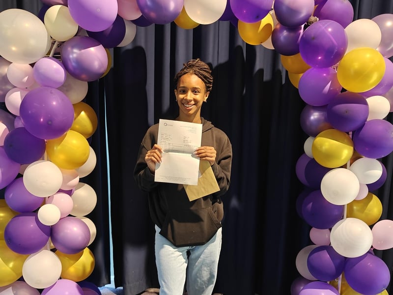 Adama at Outwood Grange Academy has secured a place at Leeds Beckett