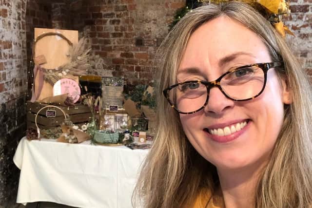 Hollie Latham owns floral design business Alchemilla Floral Design, which will be a featured stall at this year's Hepworth Festive Market.