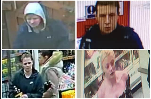 Police would like to speak to these people. Do you recognise anyone?