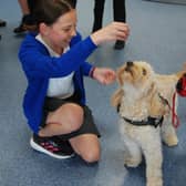 The visitors got the chance to take part in several activities throughout the week - including meeting the School therapy dog, Freddie