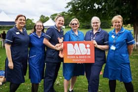 Midwives from the BaBi Wakefield team attended the first anniversary event at Thornes Park.
