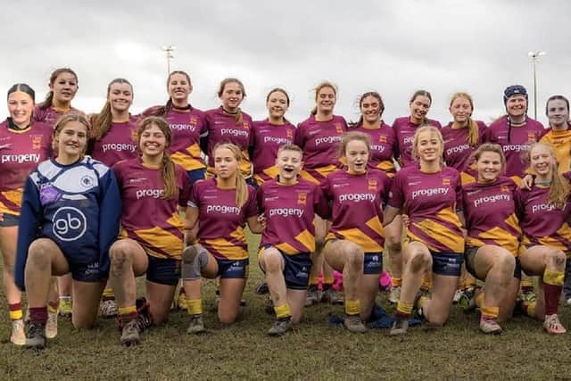 Sandal RUFC Girls U18s who are through to the National Cup final.