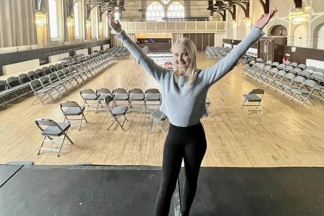 Kimberley Hattersley-Barton at Wakefield's Unity Hall. As well as organising the event, Kimberley has choreographed a dance with the Maria Penrose Dance Studios, which she will also be performing in.
