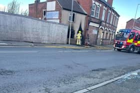A fire broke out at a building nearby the Crimea Tavern in Castleford