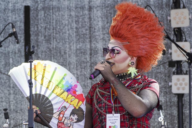 The mainstage saw performances by drag queens and tribute artists.
