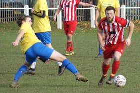 Jamie Simpson was one of Fryston AFC's scorers in their 5-1 win over Chequerfield. Picture: Angie Breen