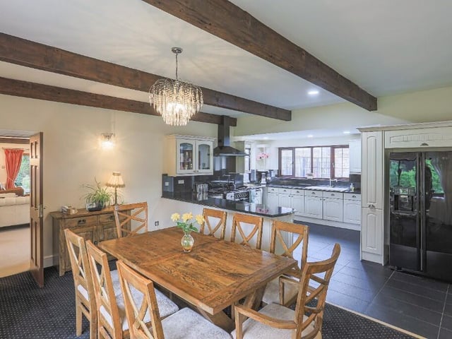 The property's open plan kitchen and diner.