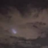 Did you see the strange spotlights in the sky over Wakefield last night?