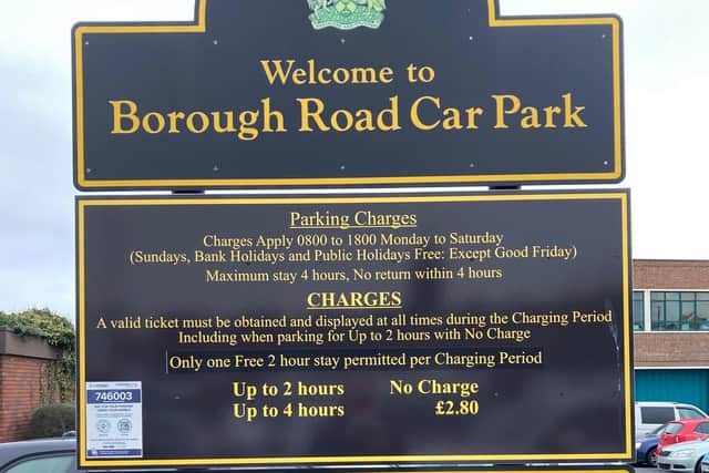 Borough Road car park, in Wakefield.