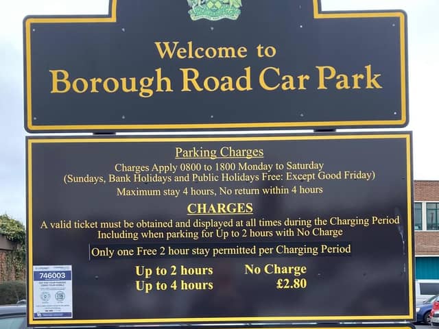 Borough Road car park, in Wakefield.