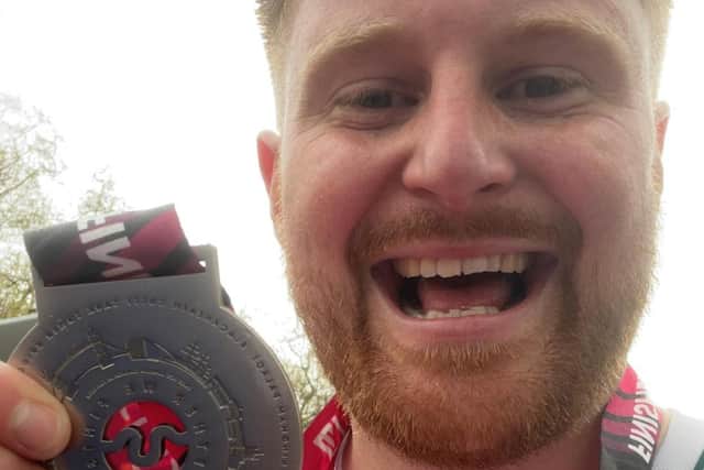 George Oldroyd, from Ossett, completed the 2023 London Marathon in an impressive time of 3:47:56.