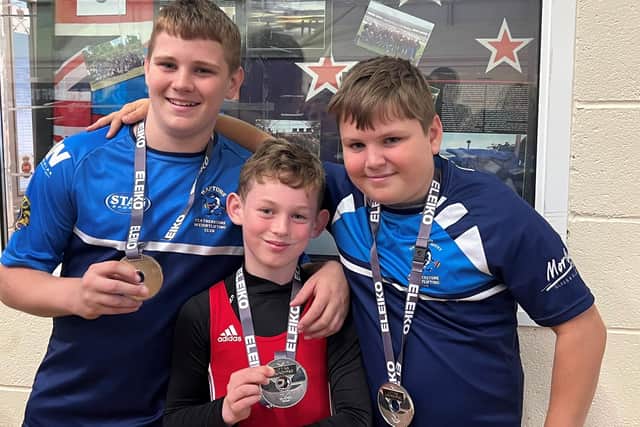 Featherstone Weightlifting Club's Robert Thompson, Deacon Rafferty and Kain Thompson were medal winners in the Northern Championships.
