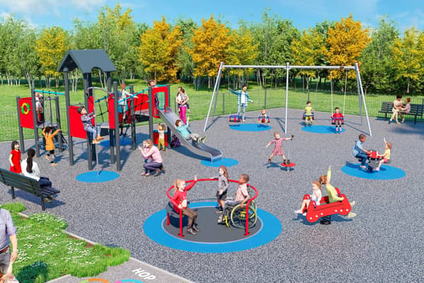 An artist's impression of what the new play area is expected to look like when complete.