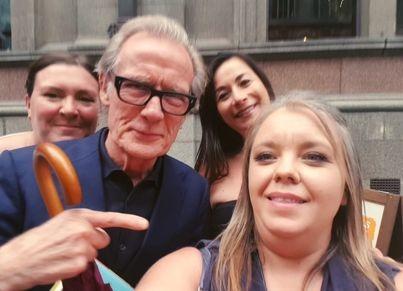 Kate Gibson with Bill Nighy.