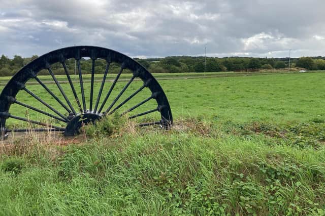 The pit wheel at the former Parkhill Colliery is to feature in a new art installation. LDRS image