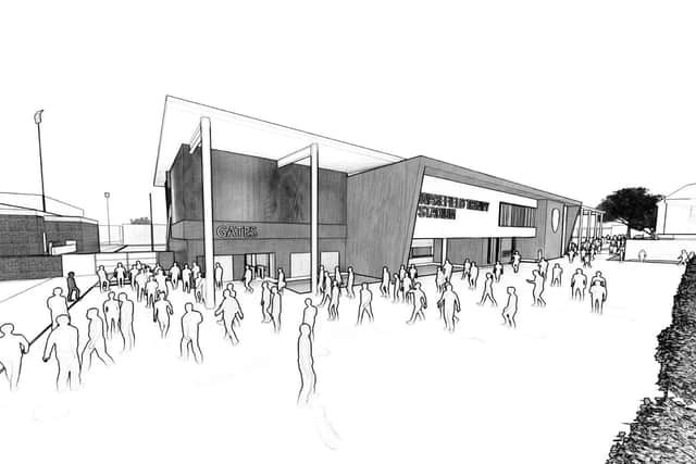Sketches of how the redeveloped stadium will look. Image courtesy of AFL Architects.