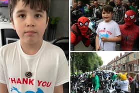 More than 300 bikers visited Alfie at home - much to the delight of him, his family and friends!