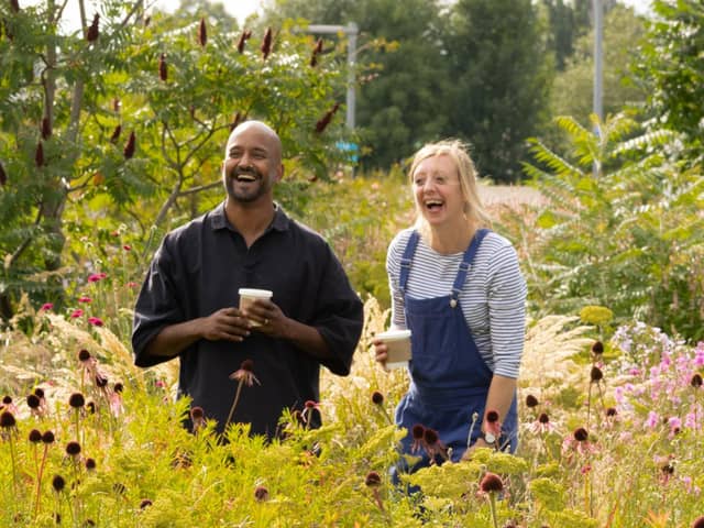 Errol Reuben Fernandes, Head of Horticulture at the Horniman Museum & Gardens and Katy Merrington, Cultural Gardener, The Hepworth Wakefield. Photo: courtesy of The Hepworth Wakefield