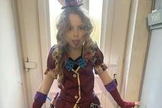 Tracy Rudge shared a snap of Mazie, aged nine, as Miss Mad Hatter.