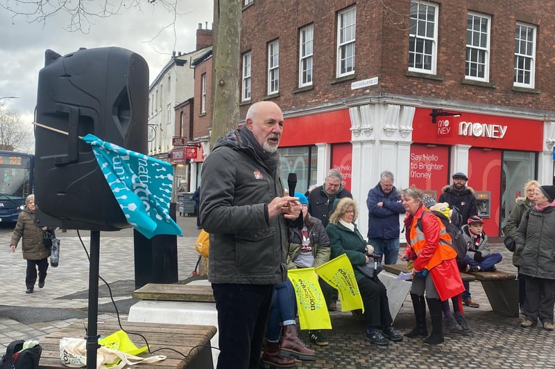 Jon Trickett MP joined the Wakefield striking teachers at the city centre rally.