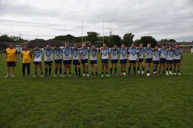 Normanton Knights line up before the game. Picture: Rob Hare